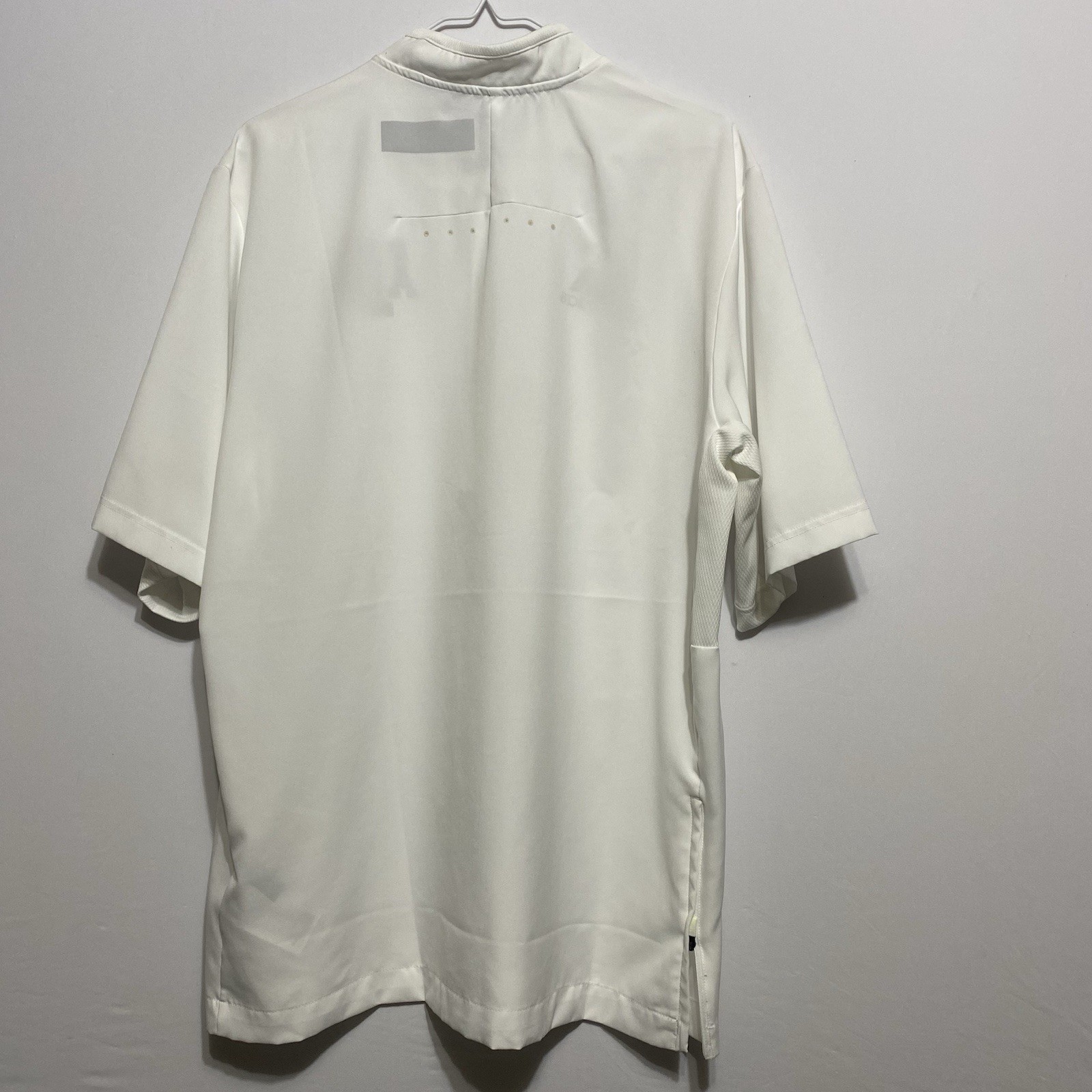 Adidas Mens Sz Large White Semi Sheer Pullover Texas A&M Short Sleeve Side Zip gallery