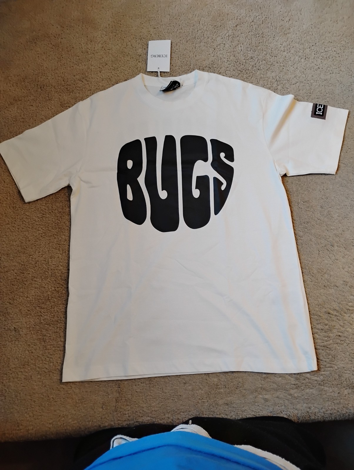 Iceberg Looney Tunes Bugs Bunny White Designer Graphic T-Shirt Size L Men Tee gallery