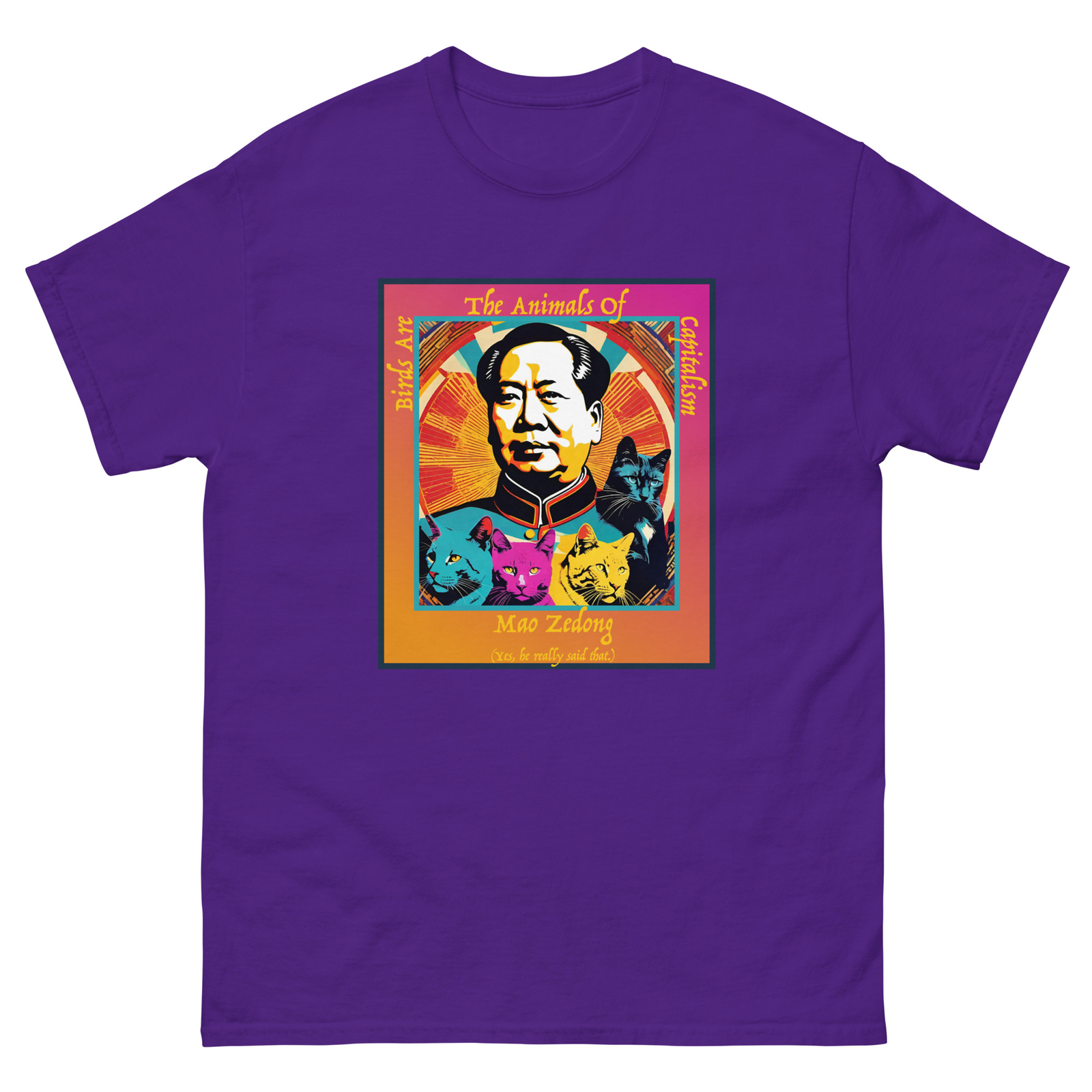 “Capitalist Birds” Unisex cassic tee Chairman Mao Quote Communism China Funny