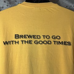 Tinga Tinga Tusker Export Lager Vintage 90s Kenya Brewery Africa Yellow Size XXL