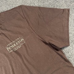 Pendleton Men’s Chest Logo Cotton Crewneck T-Shirt Gorpcore Brown Earth Tone L