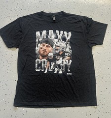 Next Level Maxx Crosby Graphic T-Shirts Las Vegas Riders- NFLPA, Black, Adult