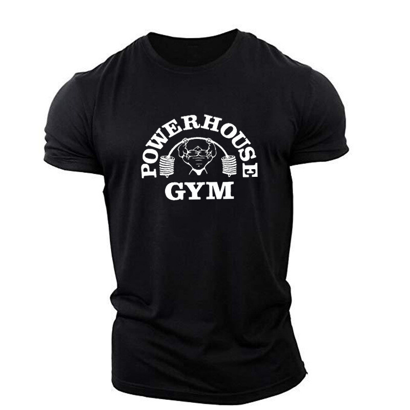 Men's Muscle T-Shirt Bodybuilding Gym Tee Short Sleeve Fashion Workout Shirts gallery