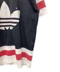 Authentic Adidas Short-sleeved Cut And Sew XXL Black/White/Red Men T1012 #2944