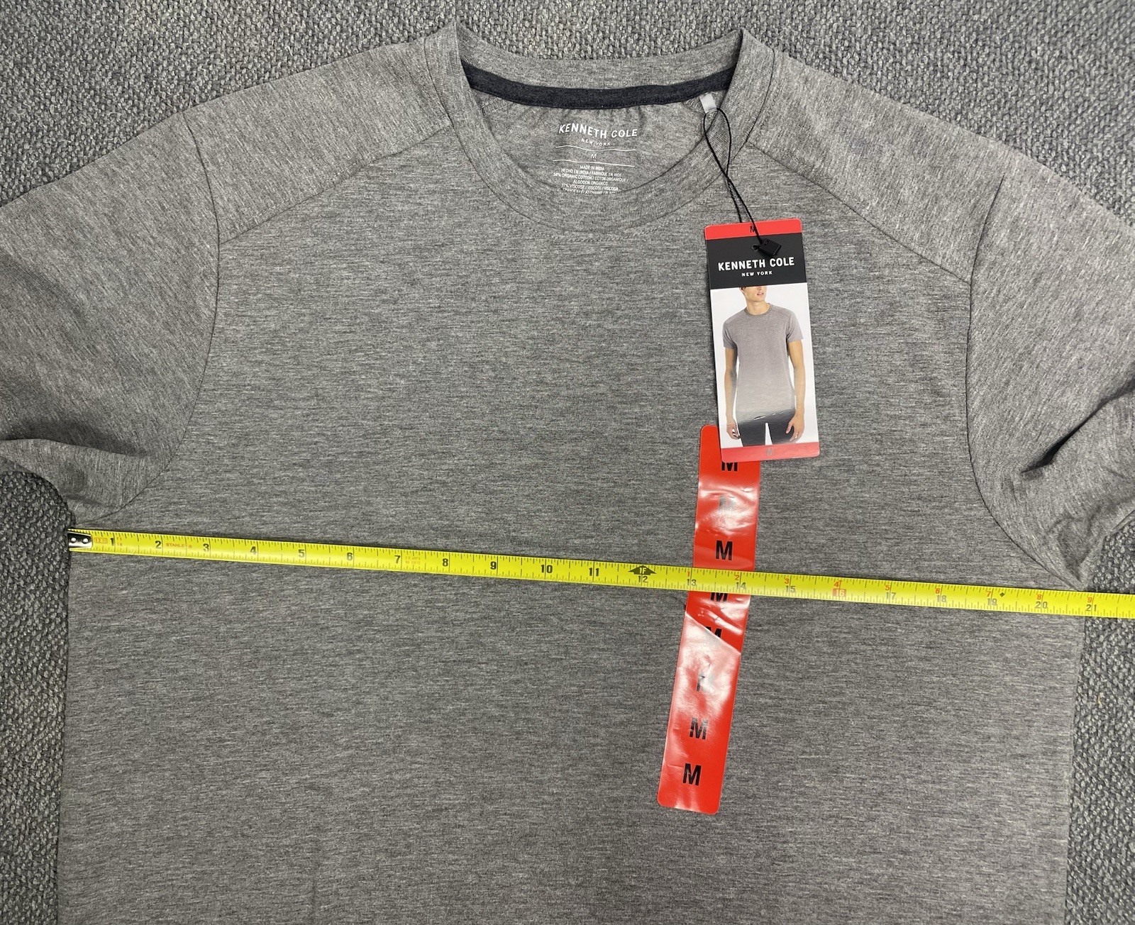 Kenneth Cole Men's Lot of 2 Gray SLIM FIT Tees Medium OR Large NWT gallery