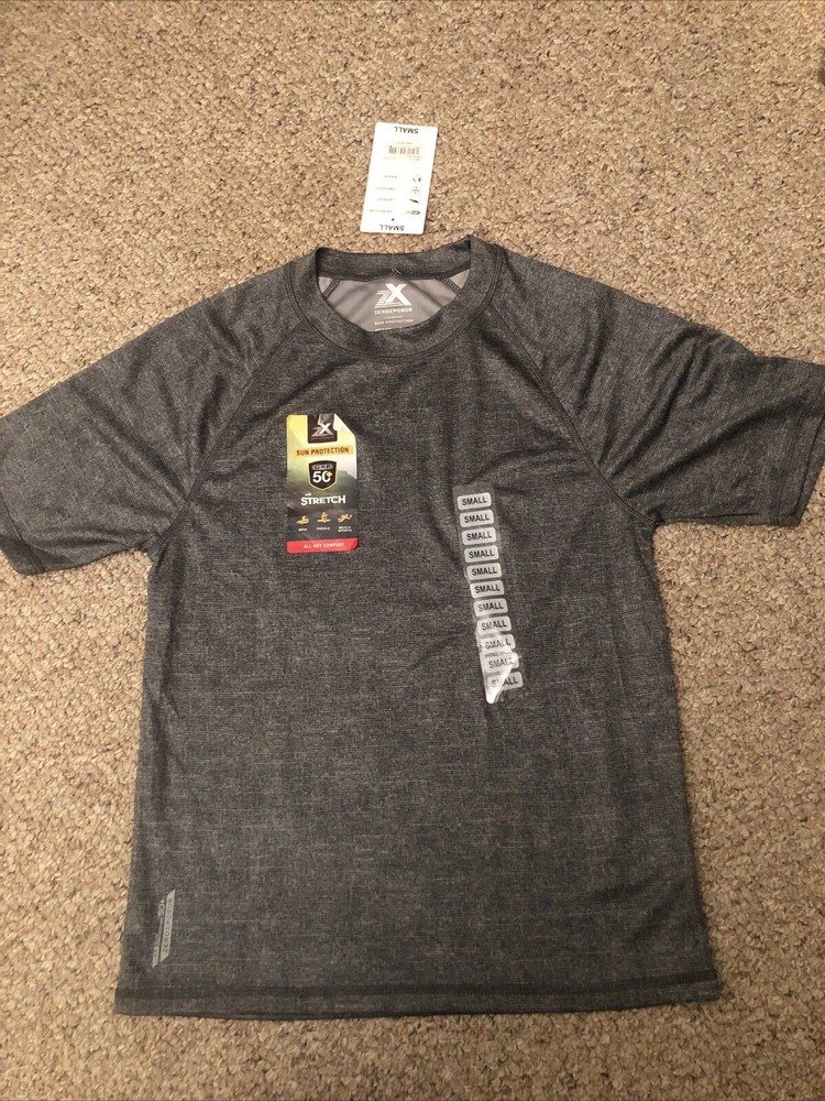 NWT Men’s Small Gray ZeroXposur Black Sun Protection All-Day Comfort Active