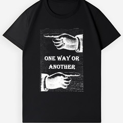 Black & White Statement Tee | One Way Or Another Design | Retro Unisex
