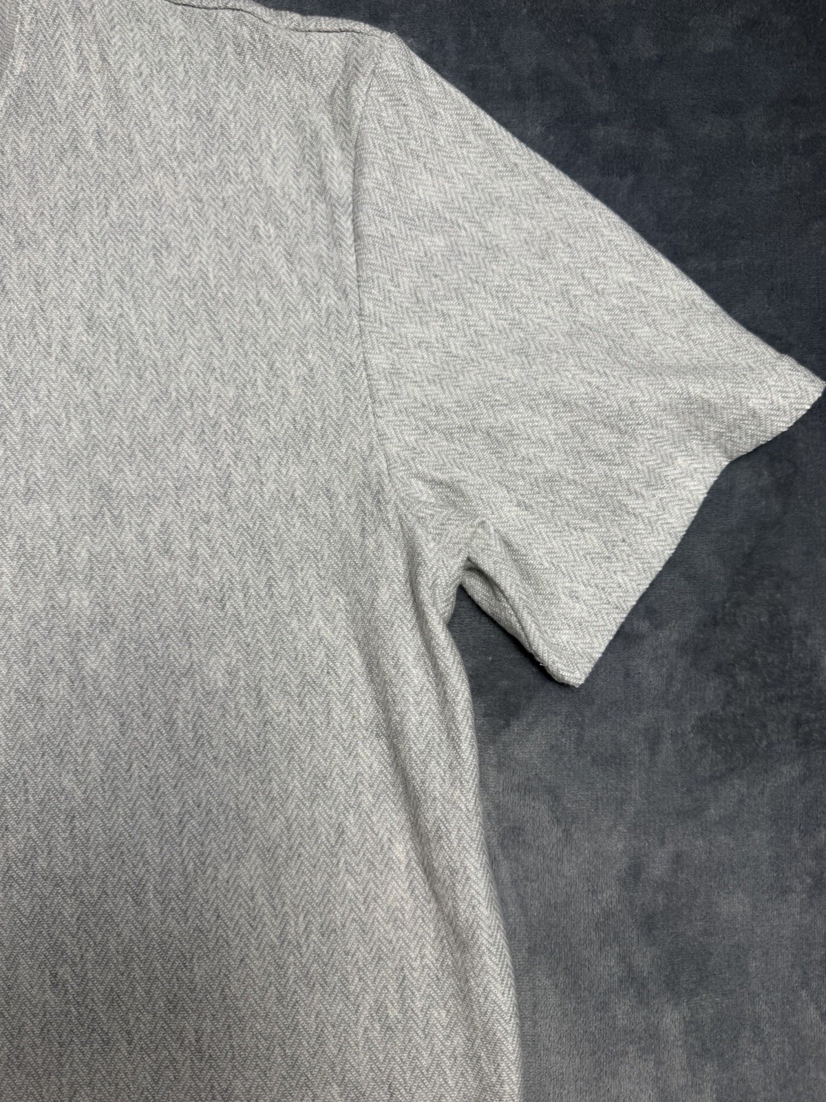 BYLT Men Brushed Herringbone Box Tee Mid Heather Grey Size L (NWT) gallery