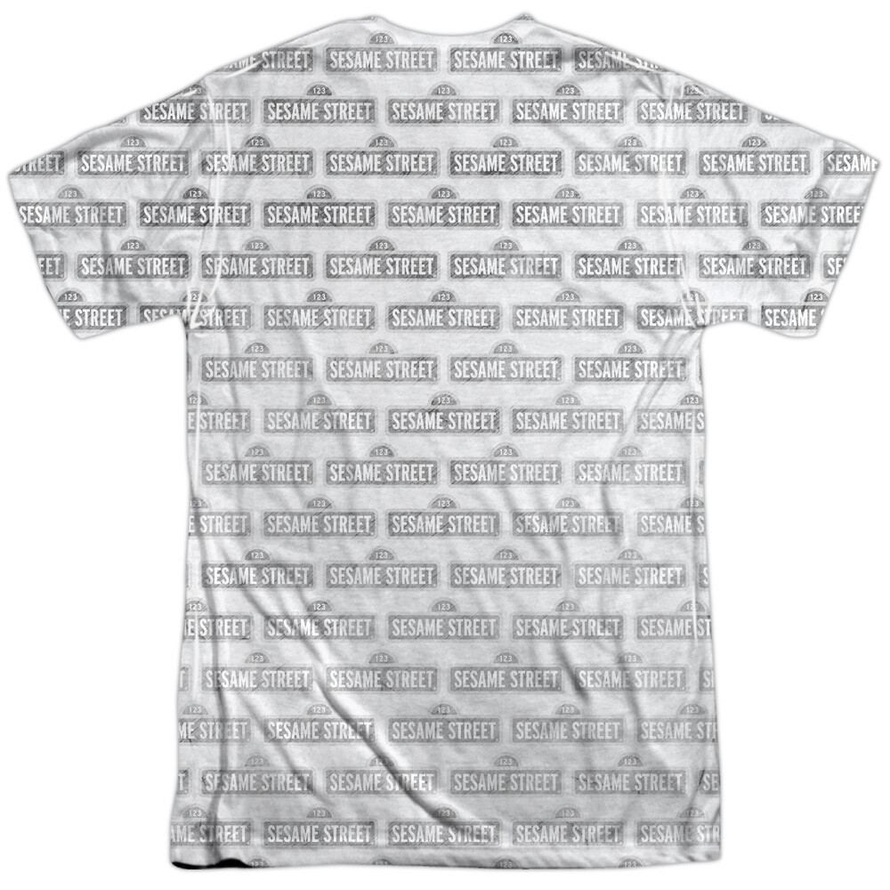Sesame Street Bw Pattern Unisex Adult Halloween Costume T Shirt, S-3XL gallery
