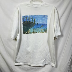 Scuba Diving Evolution Double Sided Distressed Graphic T-Shirt Cozumel XL Pancho