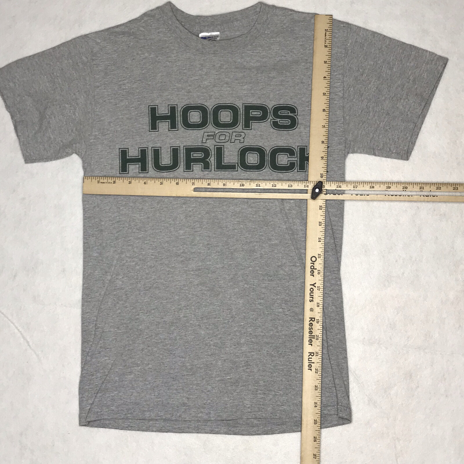 Hoops For Hurlock Shirt Adult Small Gray Graphic Tee Lightweight Gildan Mens gallery