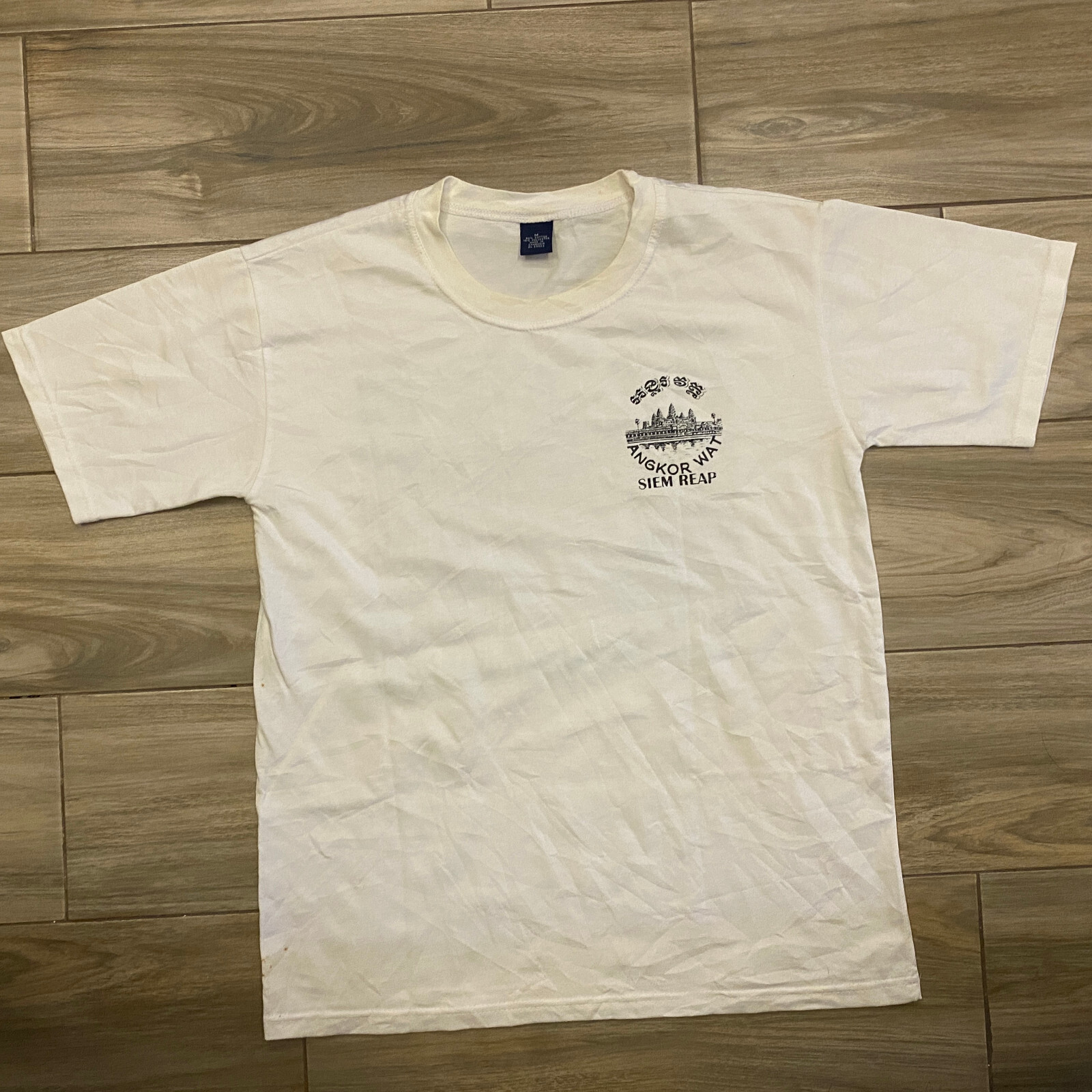 VTG Cambodia Banteay Srei Cambodge Sz Medium White T-Shirt 90s Souvenir gallery