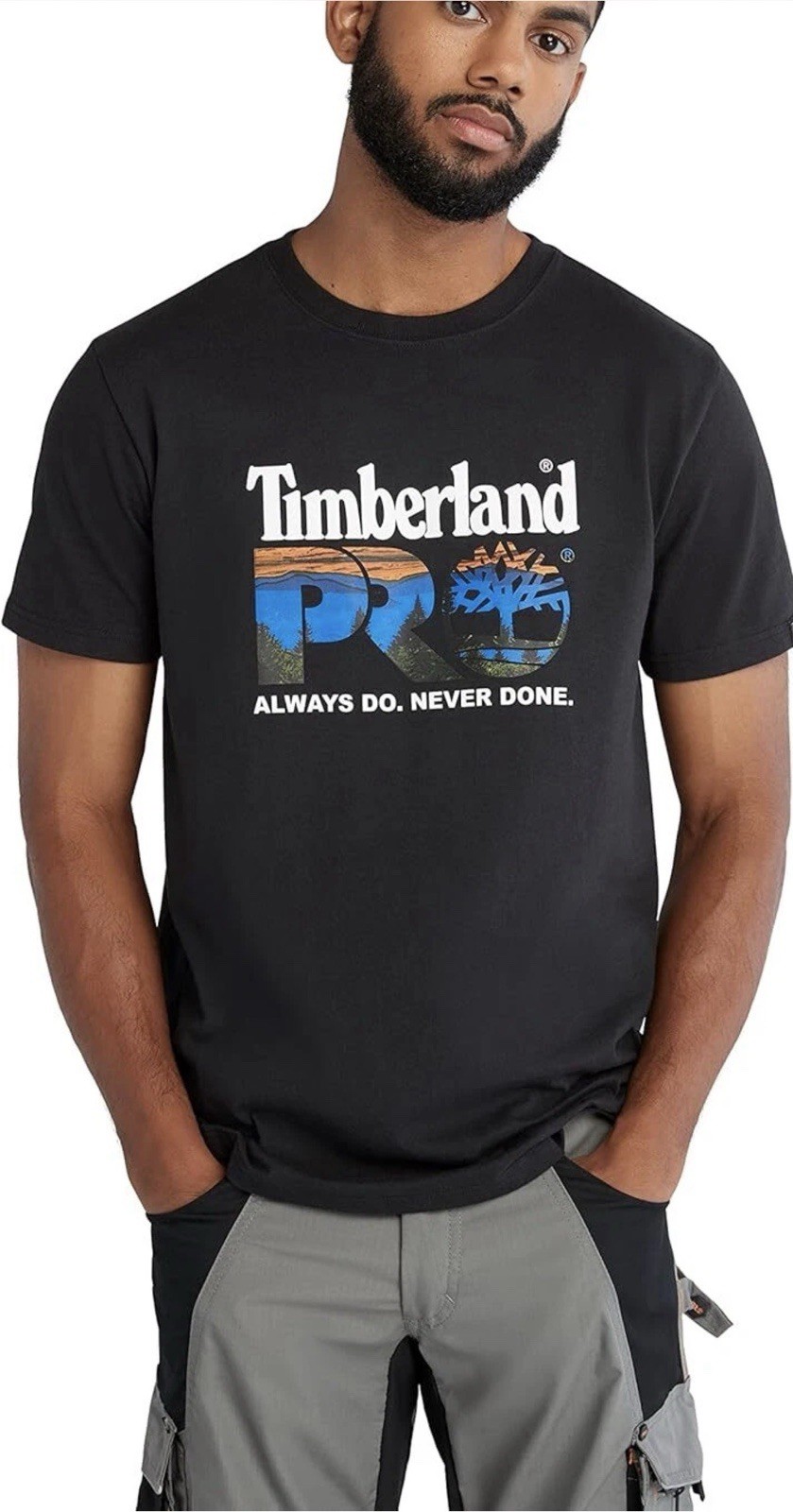 Timberland PRO Men's Core Chest Logo Short-Sleeve T-Shirt Small Black gallery