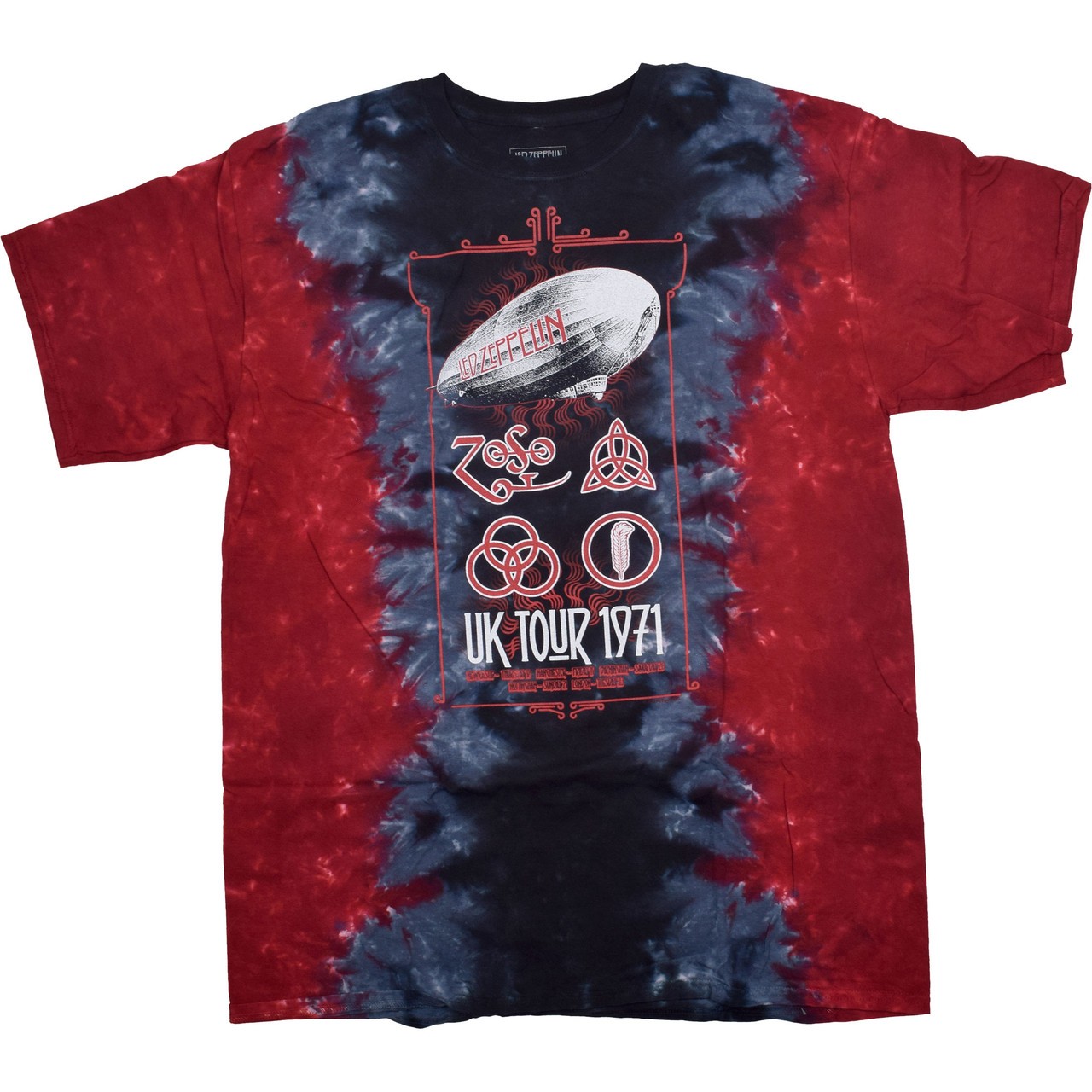 Led Zeppelin UK Tour 71 Clearance Tie-Dye T-Shirt Liquid Blue gallery