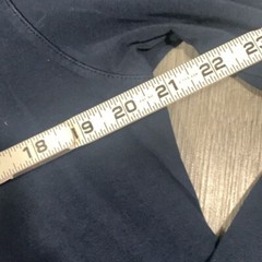 Patrick Assaraf Deep Navy Pima Cotton Stretch Long Sleeve T-Shirt size L