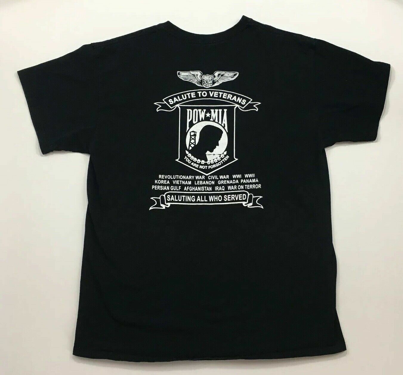Rolling Thunder POW MIA Black Mens Graphic Tshirt Honor Their Sacrifice Size L gallery