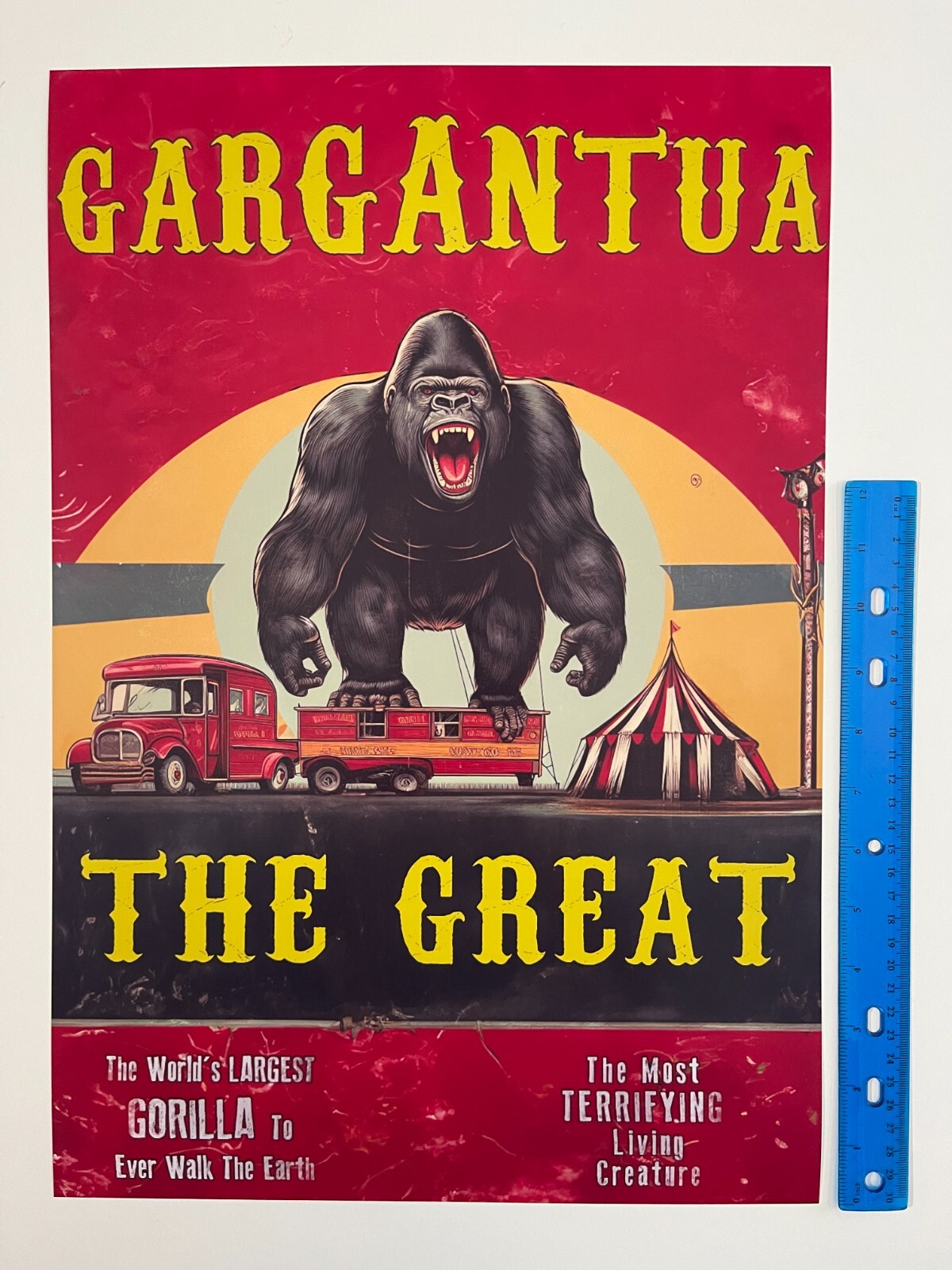 Circus Posters Freak Show Giant Gorilla Poster Live Freaks Wall Art