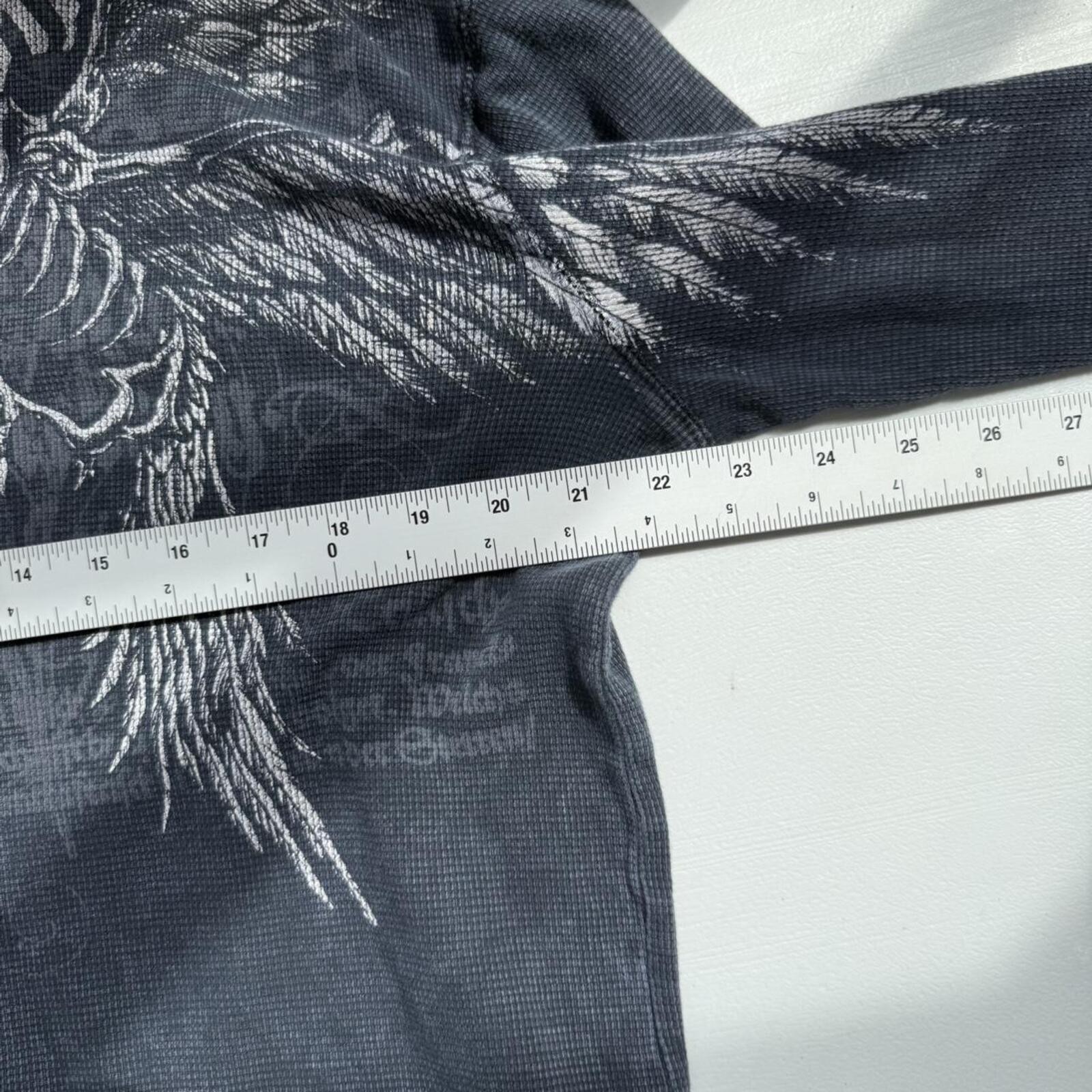 Y2K affliction skeleton wings long sleeve thermal (0371) gallery