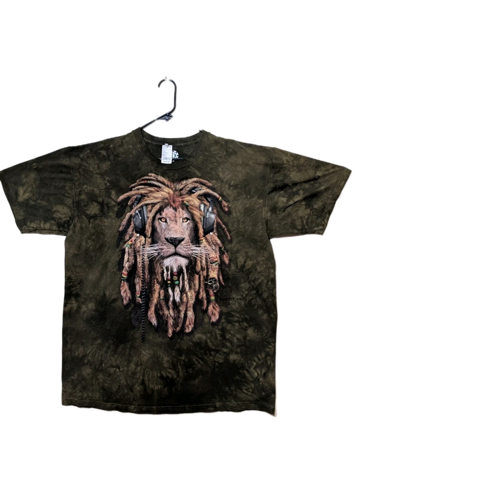 The Mountain Men's T-shirt Green Manimals DJ Lion Retired Logo XL #2904 NWOT gallery