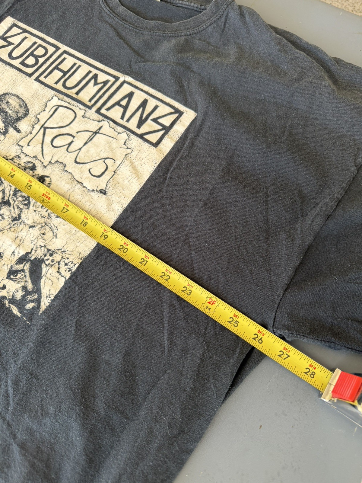VTG Subhumans Punk Rock Band Concert Promo Faded Worn Black T-Shirt Size XXXL gallery