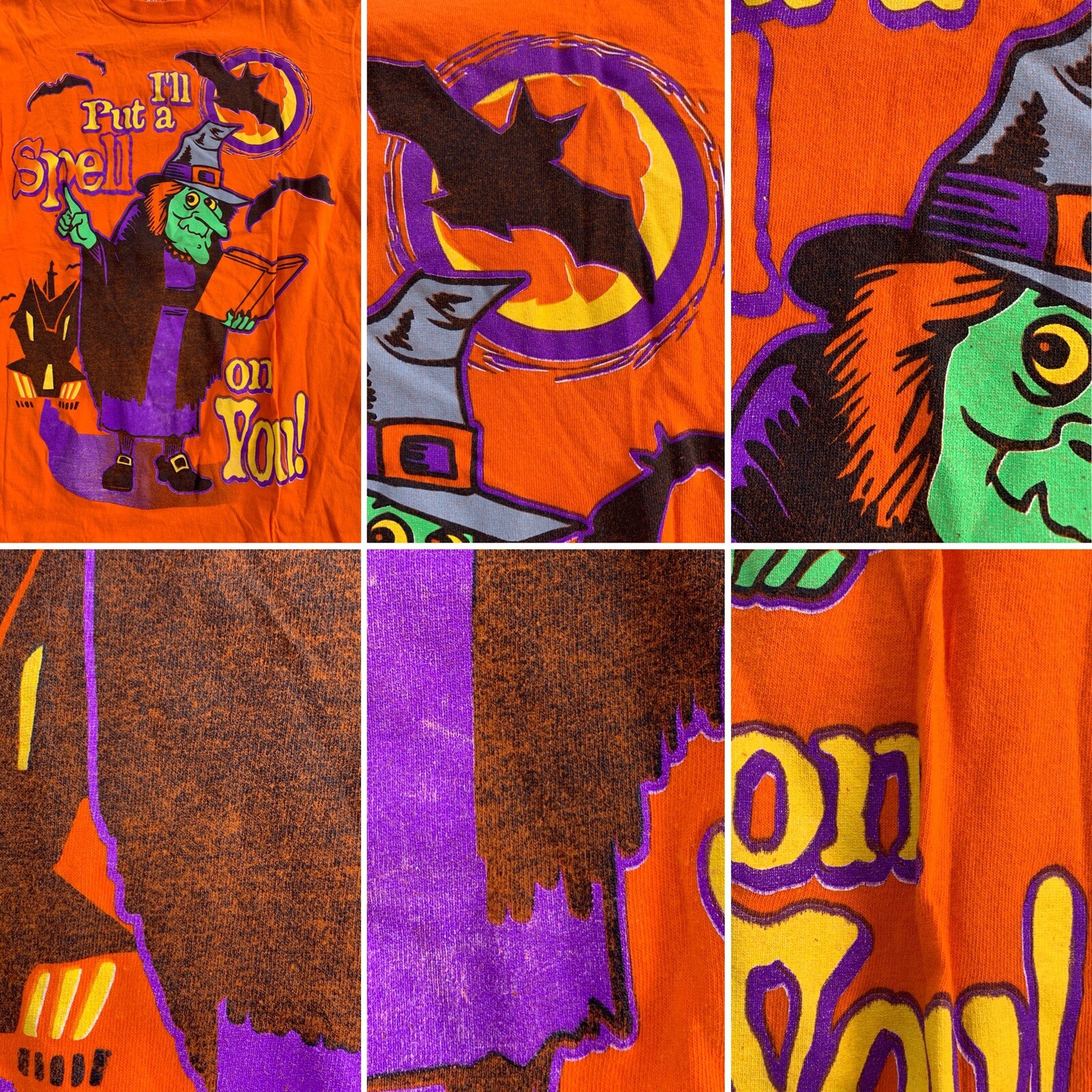 Vintage I’ll Put A Spell On You T-Shirt Single Stitch Happy Halloween M 90s gallery
