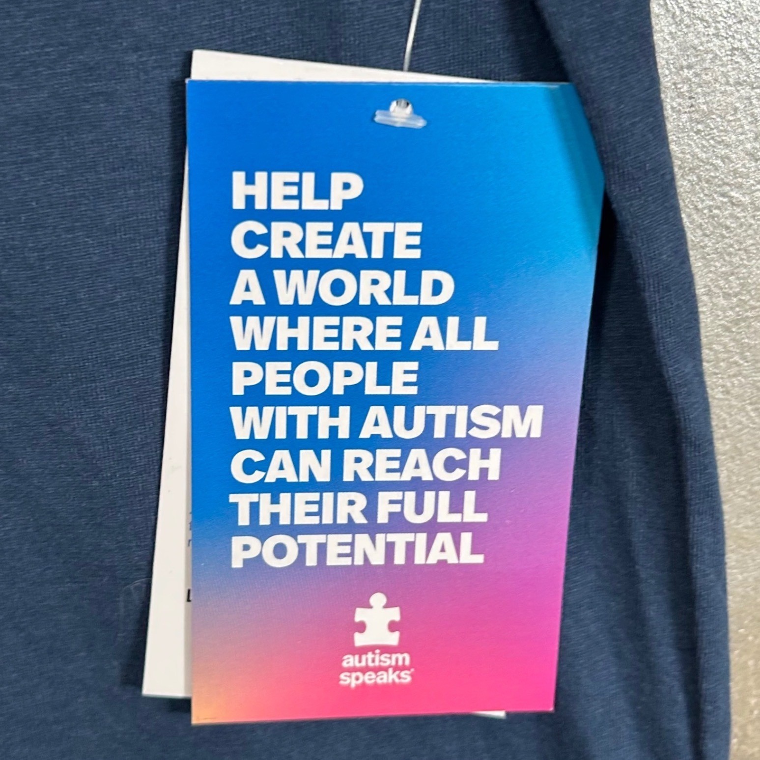 Autism Speaks Team Awesome Navy Blue Graphic T-Shirt Mens Size Large New gallery