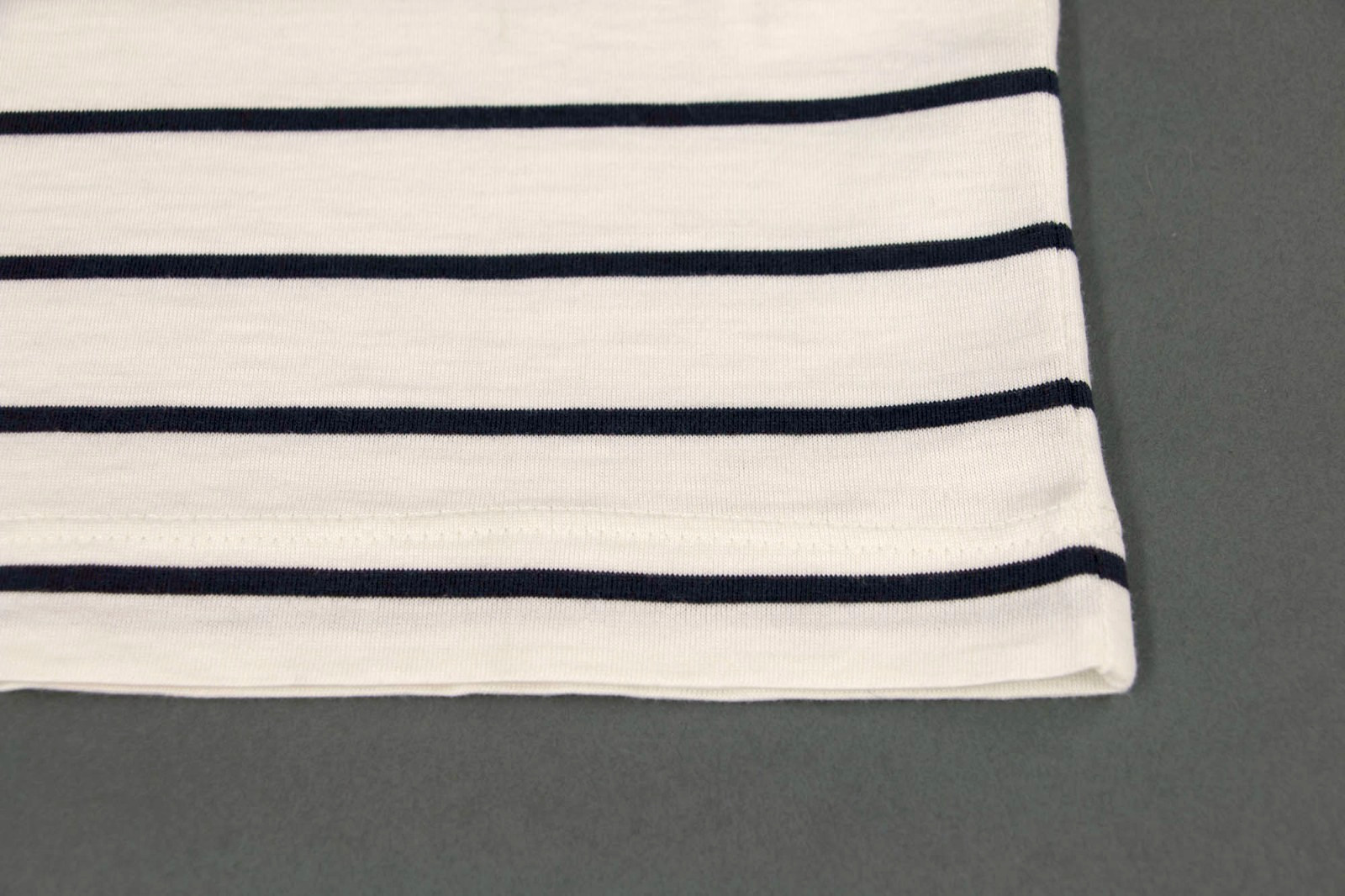 NWT$1200 Brunello Cucinelli Silk Blend Short Sleeve Striped Boat Neck Tee M A258 gallery