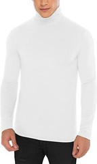 Men Solid High Collar Compression Shirts Turtleneck Long Sleeve Pullover Basics