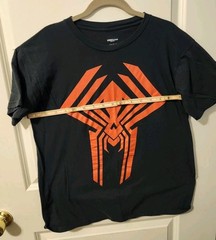 Marvel Ultimate Spider-man Black With Red Logo Graphic T Shirt Adult Large
