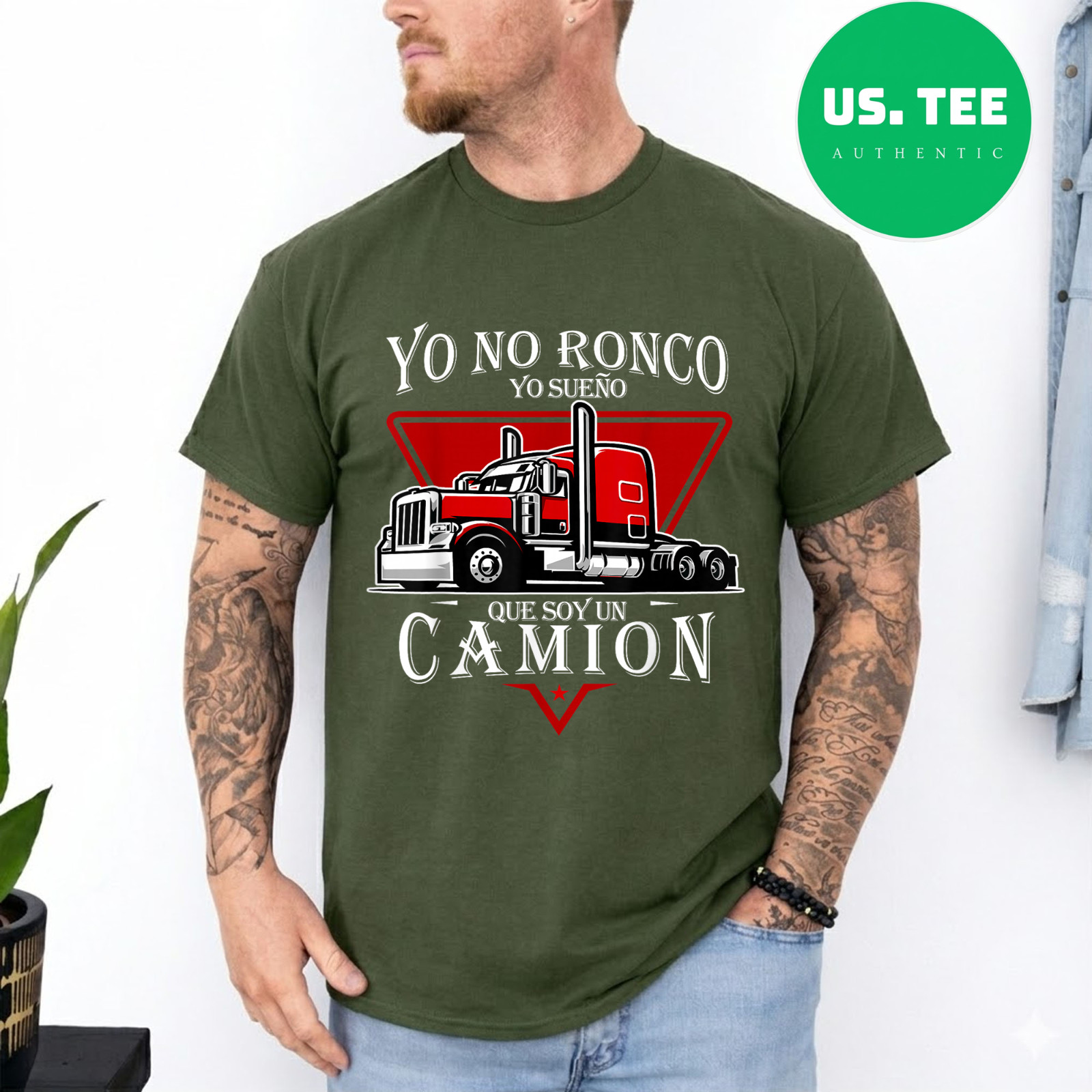 Yo no Ronco yo sueno que Soy un Camion Latin Dad Spanish T-Shirt gallery
