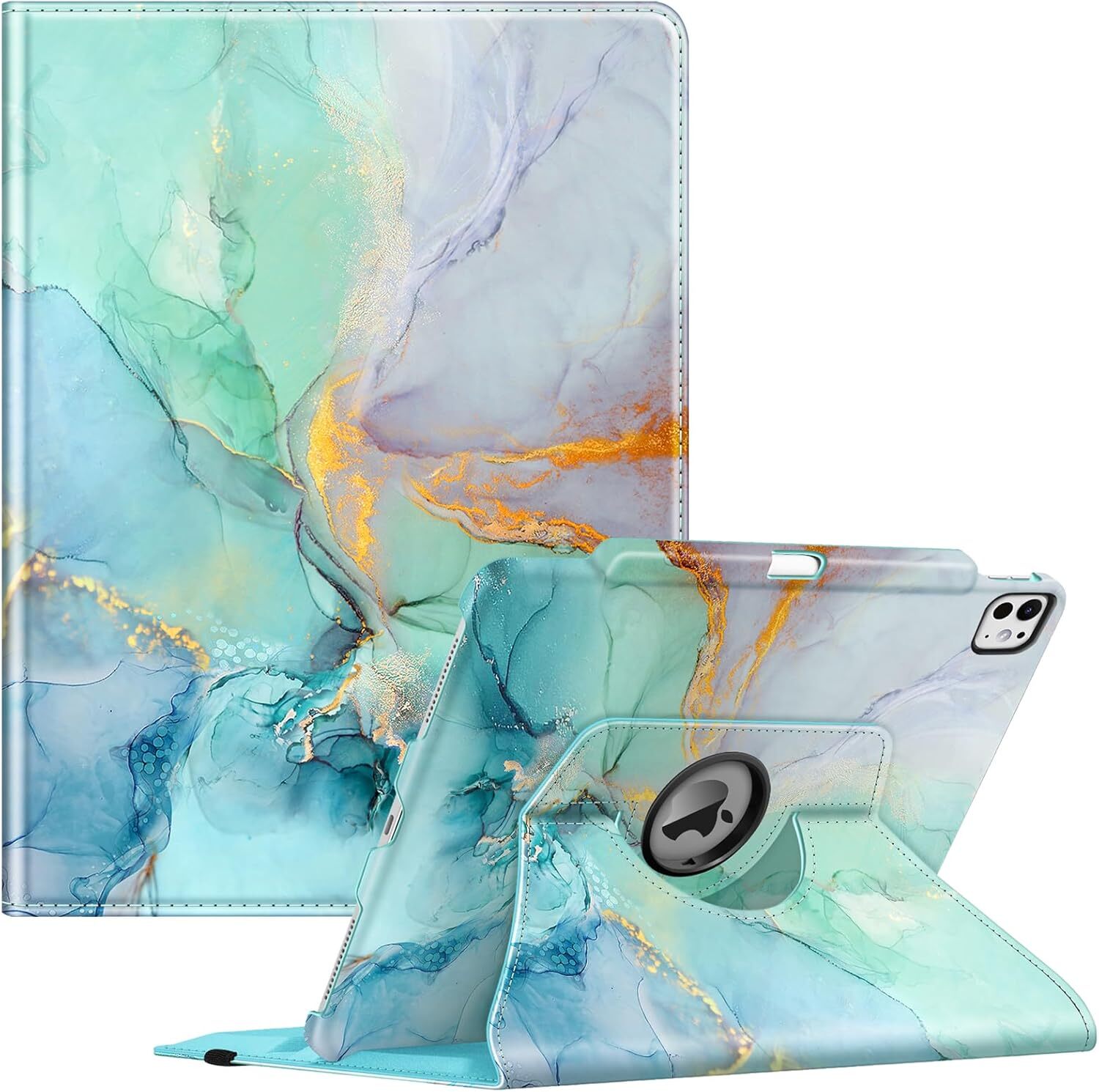 Rotating Case for iPad Pro 13-inch (M4) 2024 with Pencil Holder  Stand Cover
