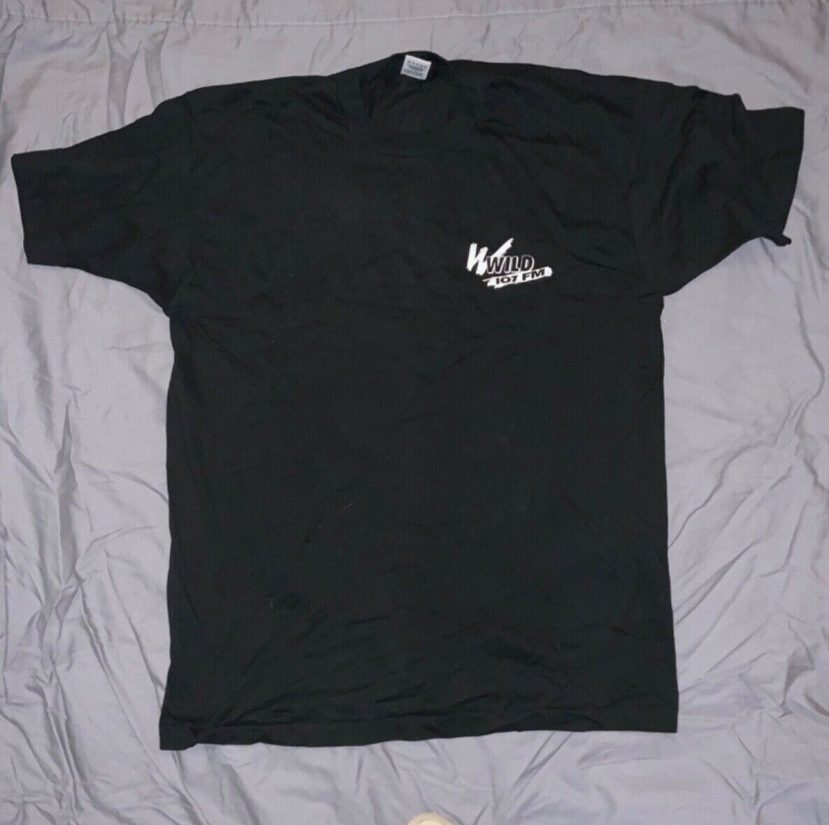 Vintage WILD 107.7 - Black Size XL - Bay Area's Radio Station STOP THE VIOLENCE gallery