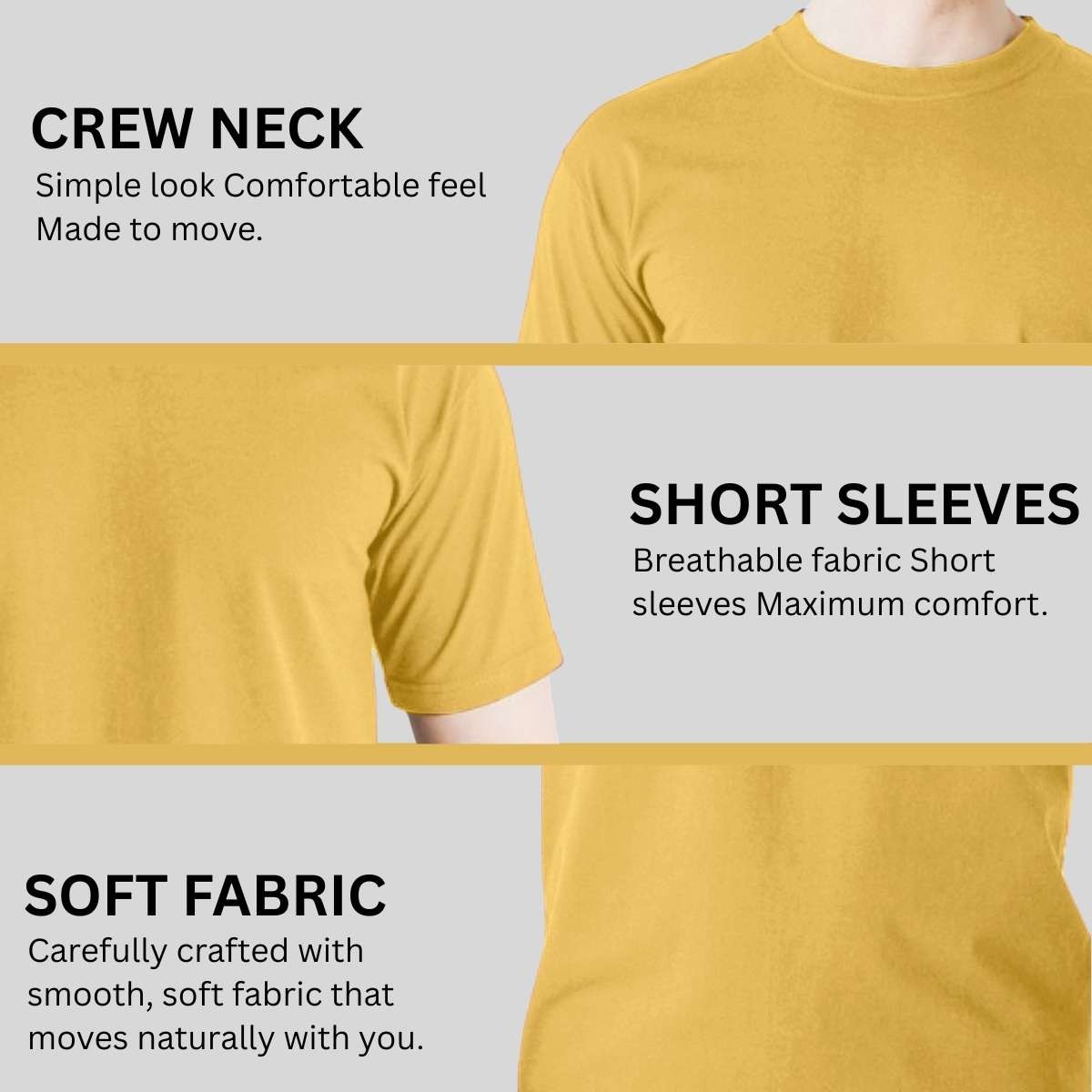Crew Neck Men's Heavyweight 100% Cotton Short Sleeve T-Shirts gallery