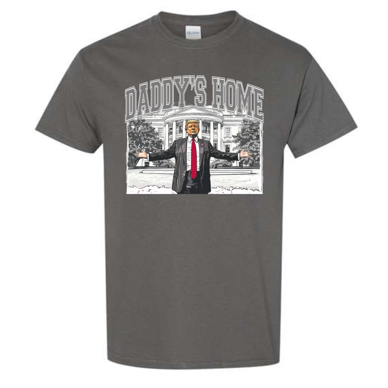 President Donald Trump Shirt Daddys Home Grey Adult Unisex White House MAGA 47th gallery