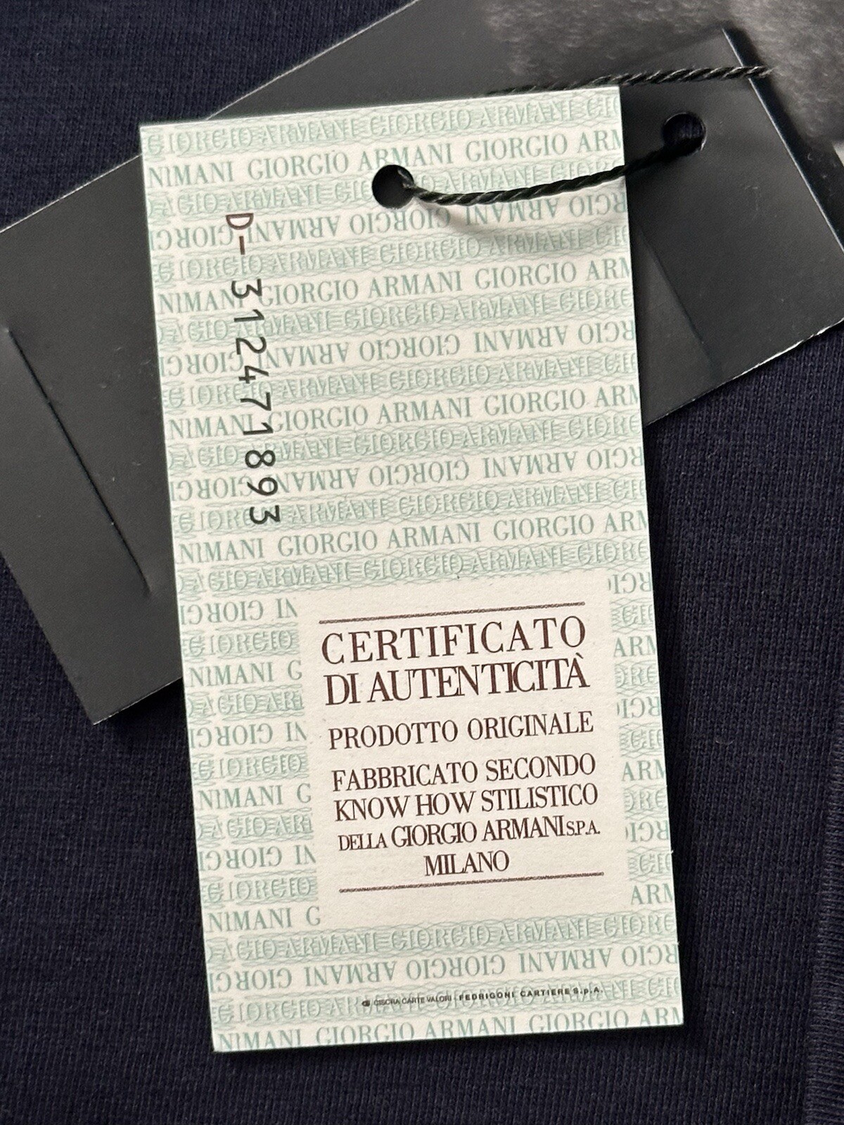 $250 NEW GIORGIO ARMANI COTTON T SHIRT M NAVY GRAPHIC gallery