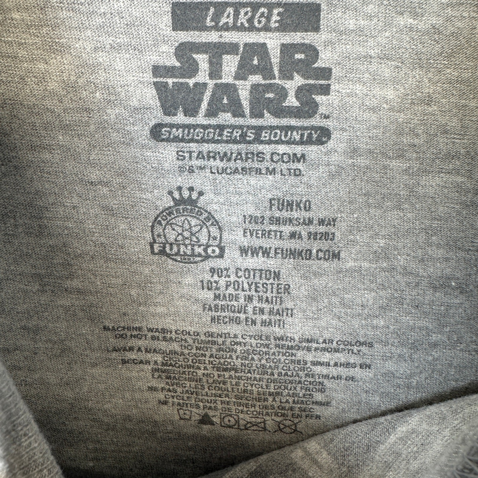 Star Wars T-Shirt Mens Large Gray Pop Battle Of The Death Star Vader Vs Kenobi gallery
