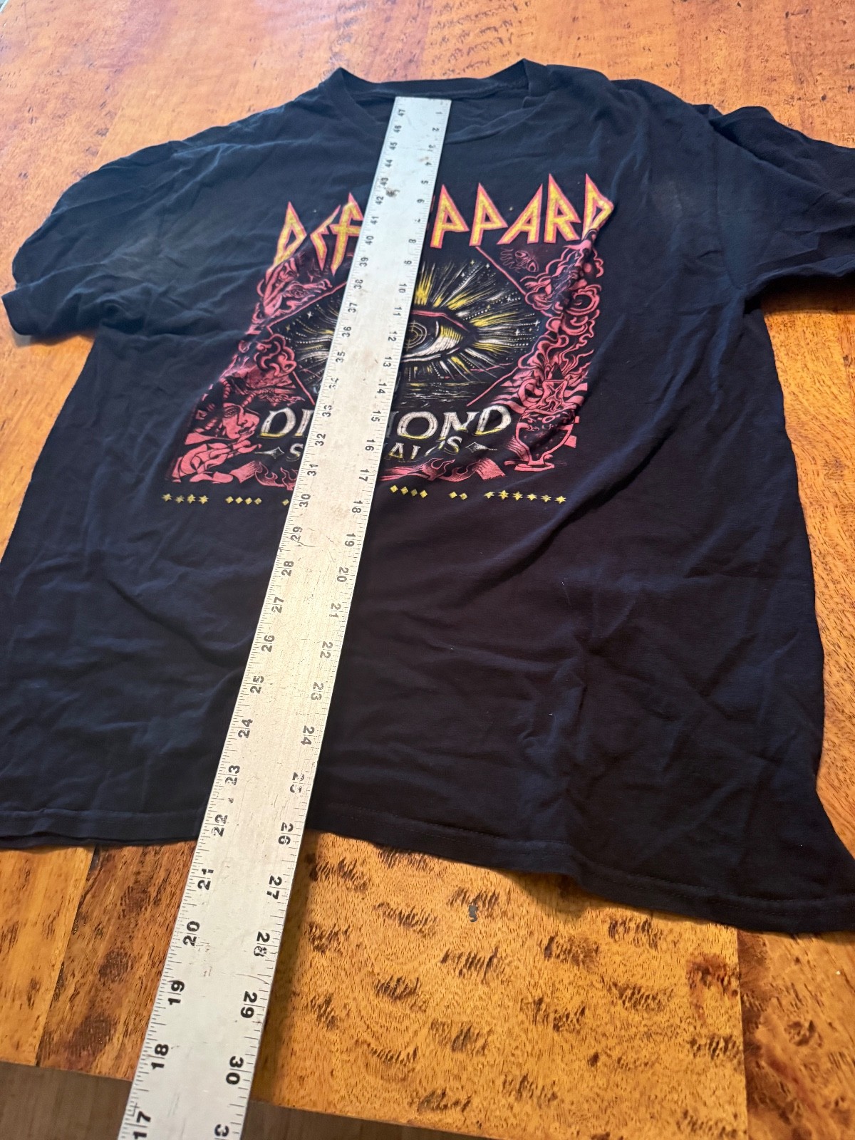 Def Leppard Shirt Mens M Black Diamond Star Halos Tour 2022 Graphic Concert A11 gallery