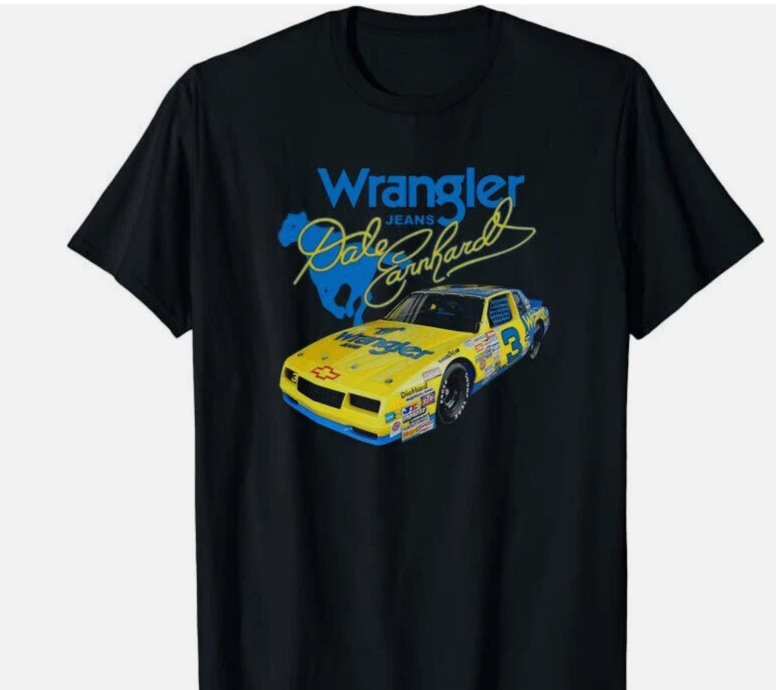 Dale Earnhardt Wrangler Nascar Retro Classic Tee T-Shirt M-345XL Made US gallery