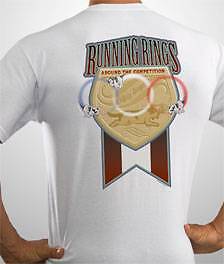 Running Rings Competition Olympics Big Dogs White Tee Shirt L XL 2X 3X 4X 5X 6X gallery