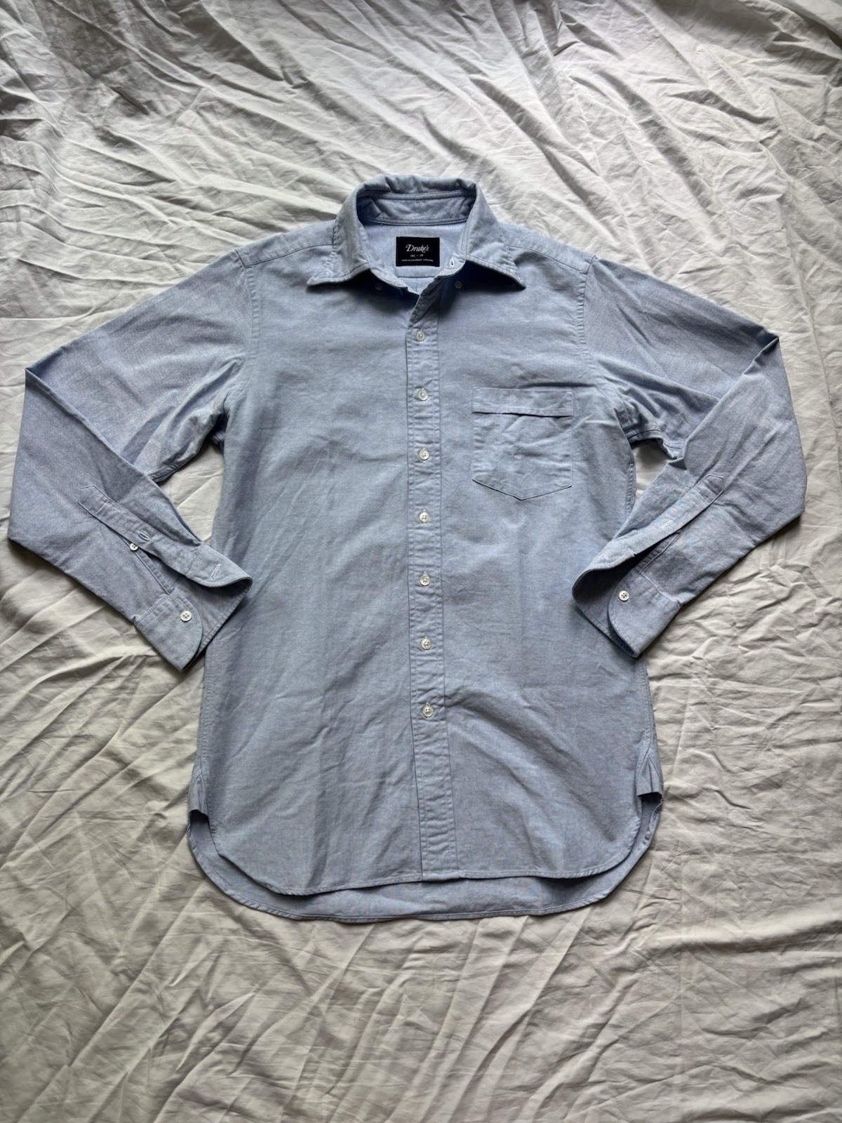 Drake’s London Made in England Oxford Button Down Shirt 15.5 39