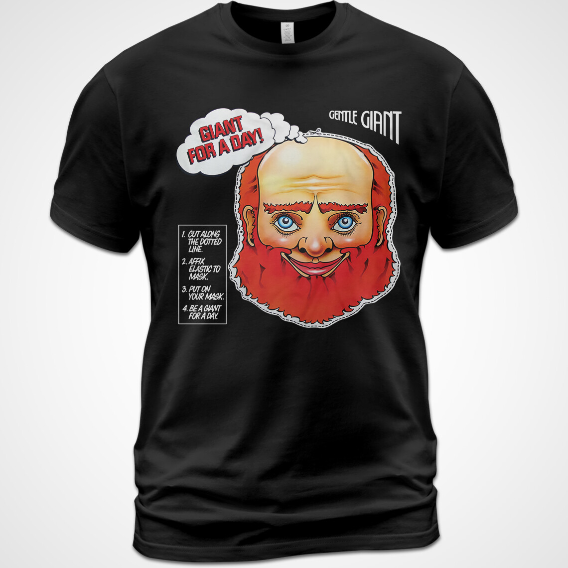 Cotton T-Shirt Gentle Giant Giant for a Day Album Tee Gary Green Kerry Minnear