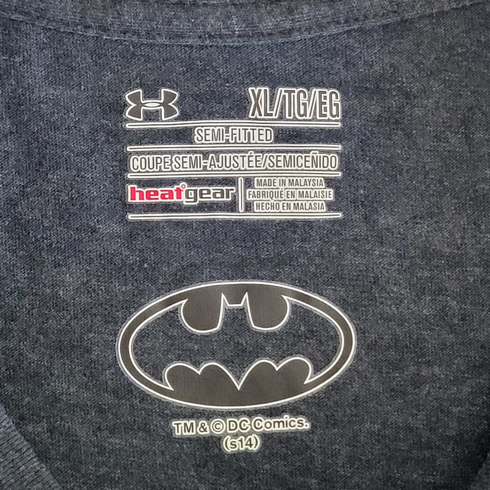 Under Armour Heatgear DC Comics Batman Logo Semi-Fitted Short Sleeve T-Shirt XL gallery