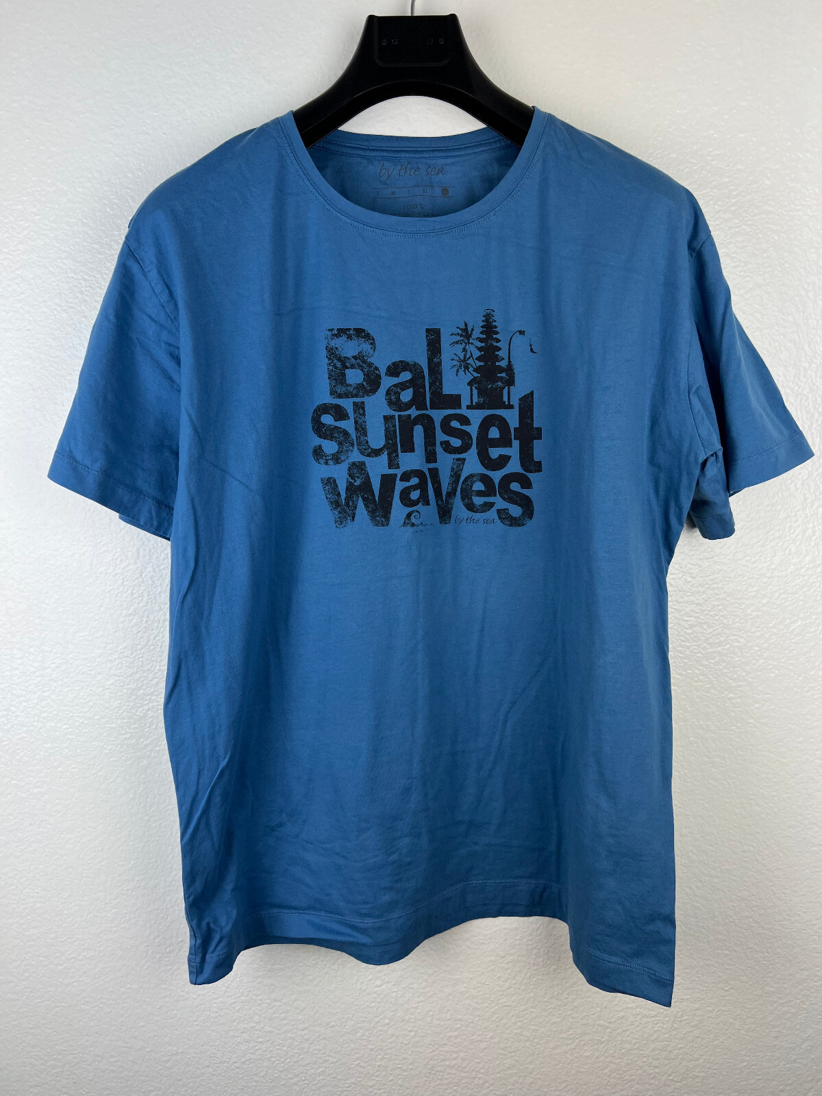 Bali Sunset Waves Shirt Mens 2XL Blue Graphic Crew Neck Short Sleeve Stretch gallery