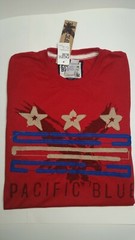 Pacific Blue Men Size M Red Short Sleeve T Shirt Eagle With Tags