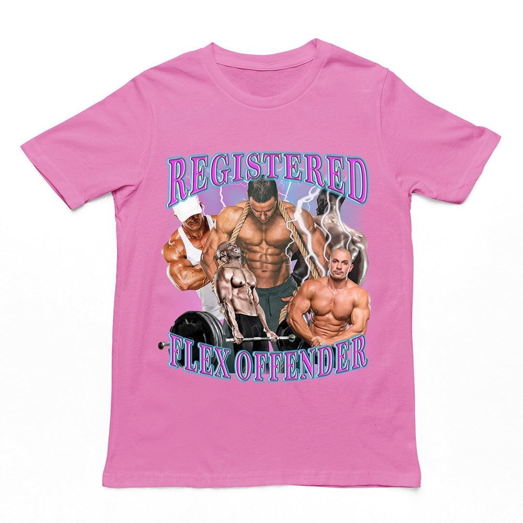 Registered Flex Offender Gym T-Shirt Funny Workout Bodybuilding Graphic Tee gallery