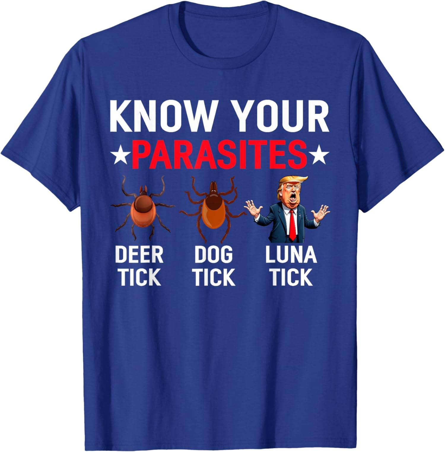 Know Your Parasites Anti Trump Meme Parody Tick T-Shirt