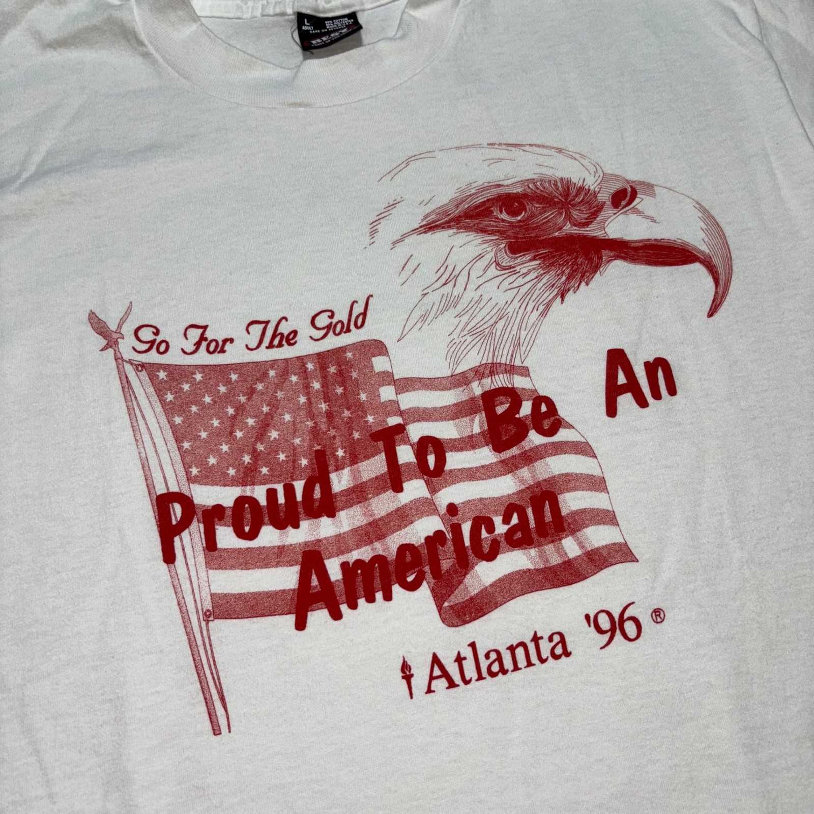 Vintage Atlanta 1996 Olympics T-Shirt L Single Stitch Eagle American Made in USA gallery