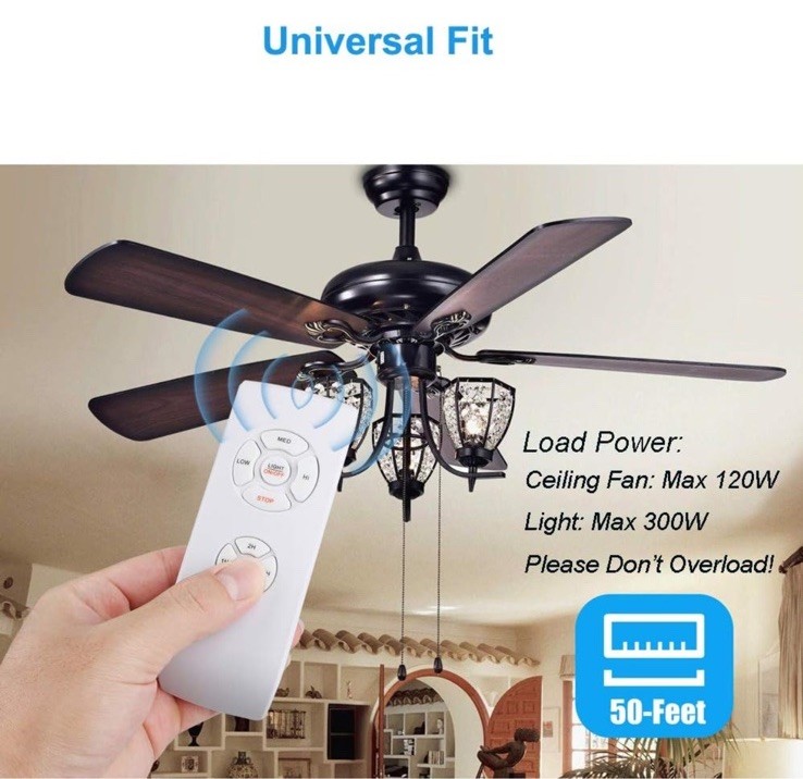 Upgrade Your Ceiling Fan with a 3-in-1 Universal Remote and Timer Control Kit