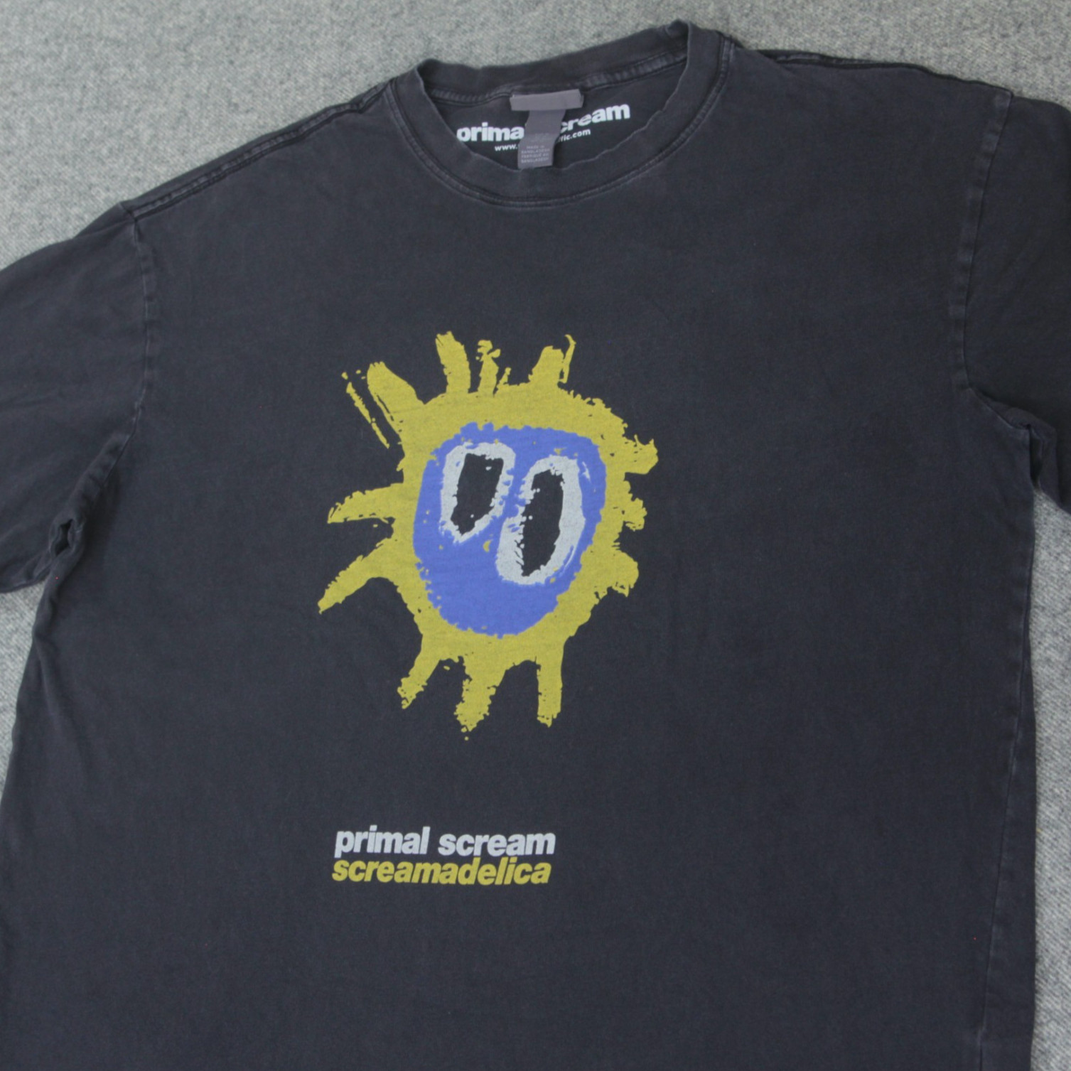H&M Primal Scream T Shirt M Screamadelica Album Tracklist Merch Rock Band Tee