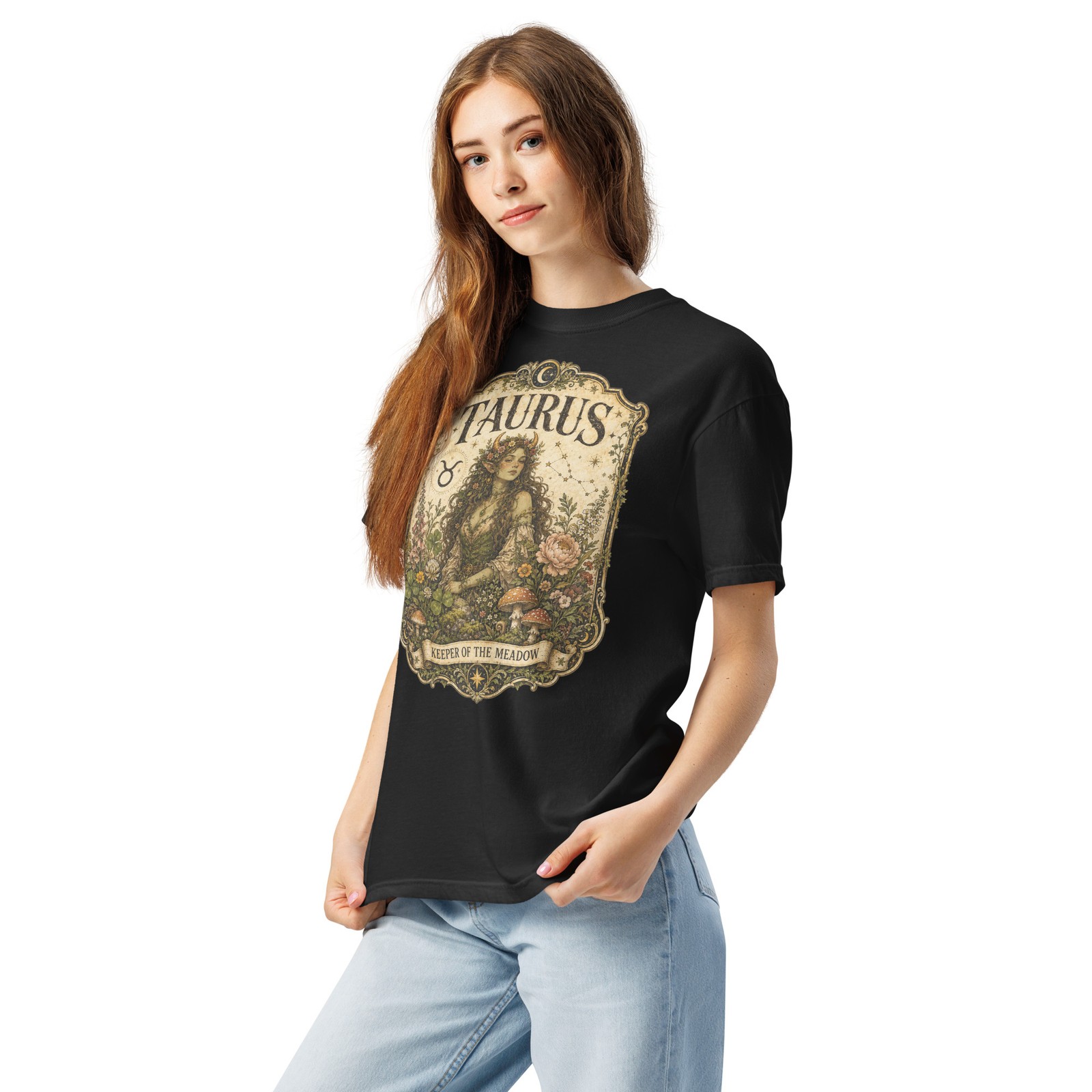 Taurus Keeper of Meadow Comfort T-Shirt Premium Fairy Fantasy Zodiac Tee S-4XL gallery